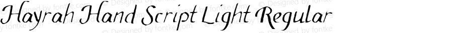 HayrahHandScript-Light