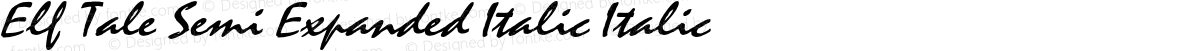 Elf Tale Semi Expanded Italic Italic