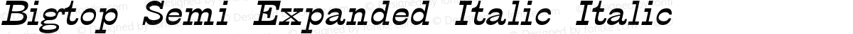 Bigtop Semi Expanded Italic Italic