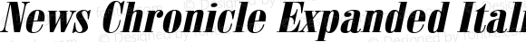 News Chronicle Expanded Italic Italic