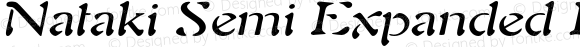Nataki Semi Expanded Italic Italic