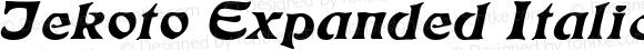 Jekoto Expanded Italic Italic