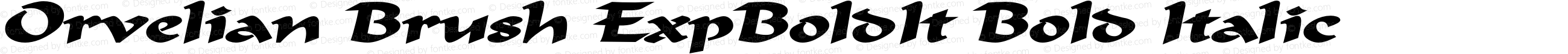 Orvelian Brush ExpBoldIt Bold Italic