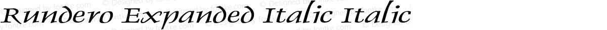 Rundero Expanded Italic Italic