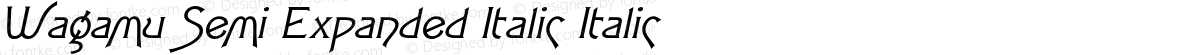 Wagamu Semi Expanded Italic Italic