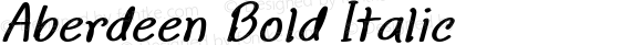 Aberdeen Bold Italic