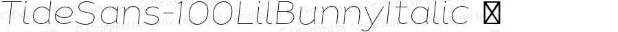 ☞Tide Sans 100 Lil Bunny Italic