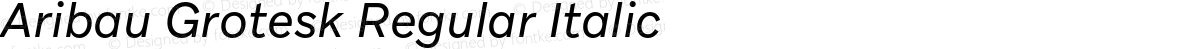 Aribau Grotesk Regular Italic