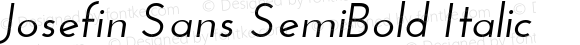 Josefin Sans SemiBold Italic