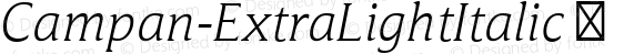 ☞Campan-ExtraLightItalic