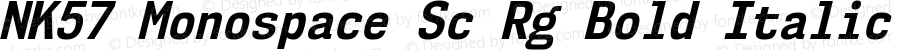 NK57 Monospace Sc Rg Bold Italic
