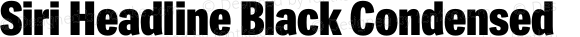 Siri Headline Black Condensed