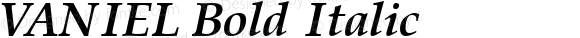 VANIEL Bold Italic