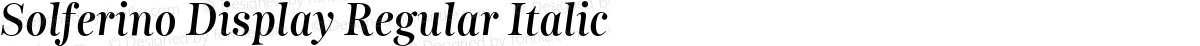 Solferino Display Regular Italic