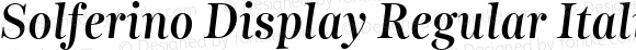 Solferino Display Regular Italic