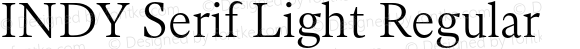 INDY Serif Light Regular