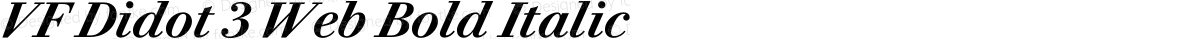 VF Didot 3 Web Bold Italic