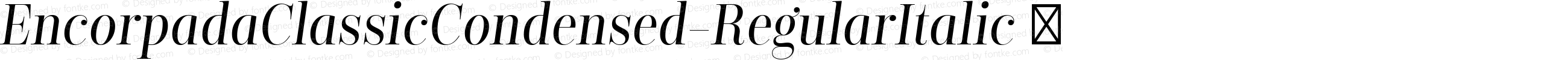 ☞Encorpada Classic Condensed Regular Italic