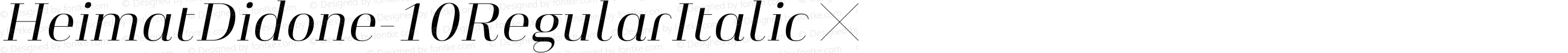 ☞Heimat Didone 10 Regular Italic