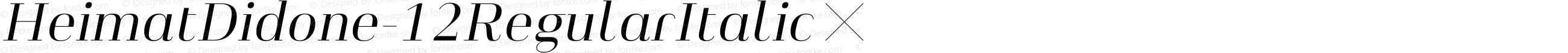 ☞Heimat Didone 12 Regular Italic