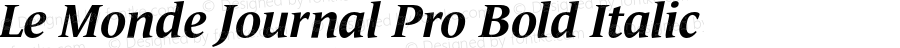 Le Monde Journal Pro Bold Italic