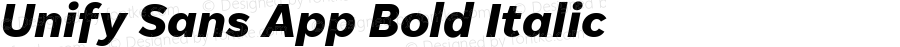 Unify Sans App Bold Italic
