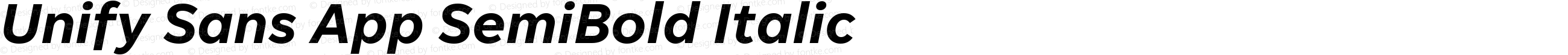 Unify Sans App SemiBold Italic