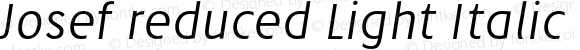 Josef reduced Light Italic