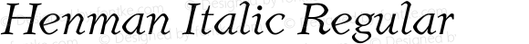 Henman Italic Regular