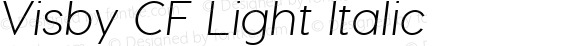 Visby CF Light Italic