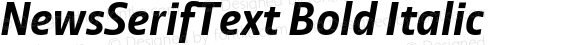 NewsSerifText Bold Italic