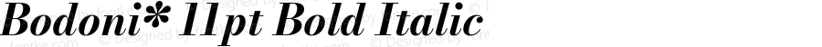 Bodoni* 11pt Bold Italic Version 2.3