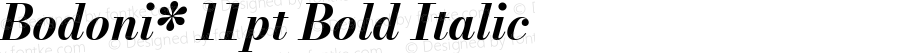 Bodoni* 11pt Bold Italic Version 2.3