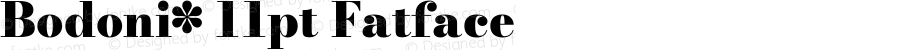 Bodoni* 11pt Fatface