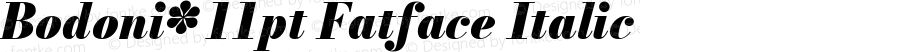 Bodoni* 11pt Fatface Italic