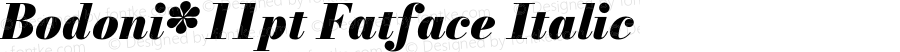 Bodoni* 11pt Fatface Italic