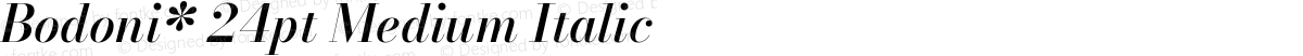 Bodoni* 24pt Medium Italic