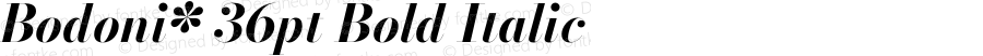 Bodoni* 36pt Bold Italic