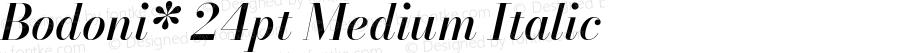 Bodoni* 24pt Medium Italic