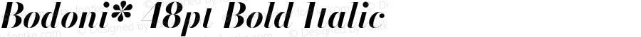 Bodoni* 48pt Bold Italic