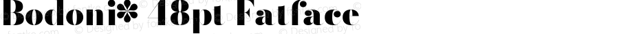 Bodoni* 48pt Fatface