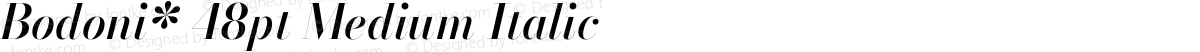 Bodoni* 48pt Medium Italic