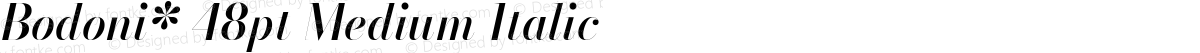 Bodoni* 48pt Medium Italic