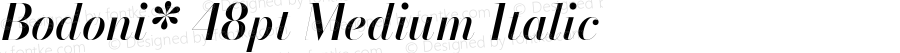 Bodoni* 48pt Medium Italic