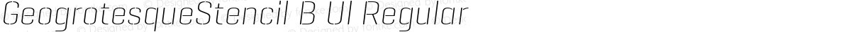 GeogrotesqueStencil B Ul Regular