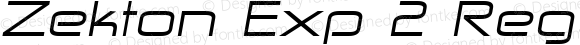 Zekton Exp 2 Regular Version 4.001;com.myfonts.typodermic.zekton.extended-italic.wfkit2.3wx4