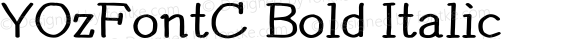 YOzFontC Bold Italic