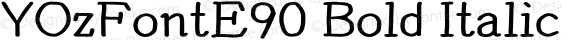 YOzFontE90 Bold Italic