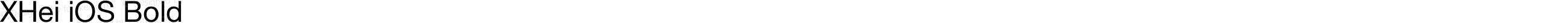 XHei iOS Bold
