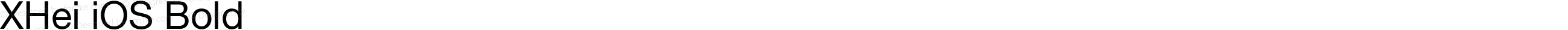 XHei iOS Bold